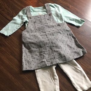 Adorable fall/spring llama overalls outfit - 12mo